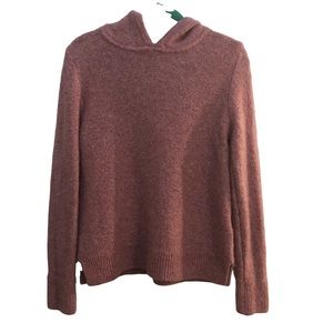 Banana Republic women’s pink hooded wool angora blend sweater, M